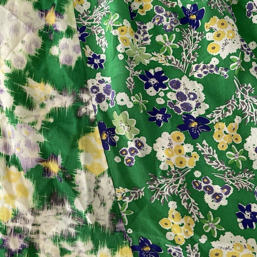Vintage Rebecca Taylor Y2K Fairy Silk Tank Top Cami Kelly Green Yellow Boho 2 - Picture 8 of 12